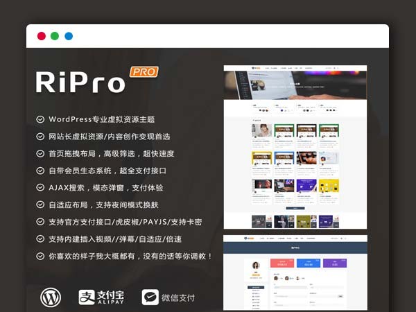 日主题,RiPro6.6 Wordpress主题模板日主题破解版独家修复明文完整版本源码