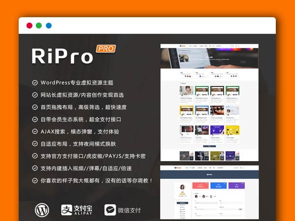 WordPress最新主题模板 RiPro v8.6 无限制版